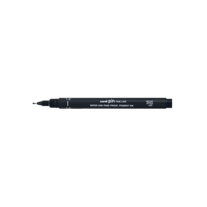 Fineliner Uni-ball Pin 1.2mm zwart