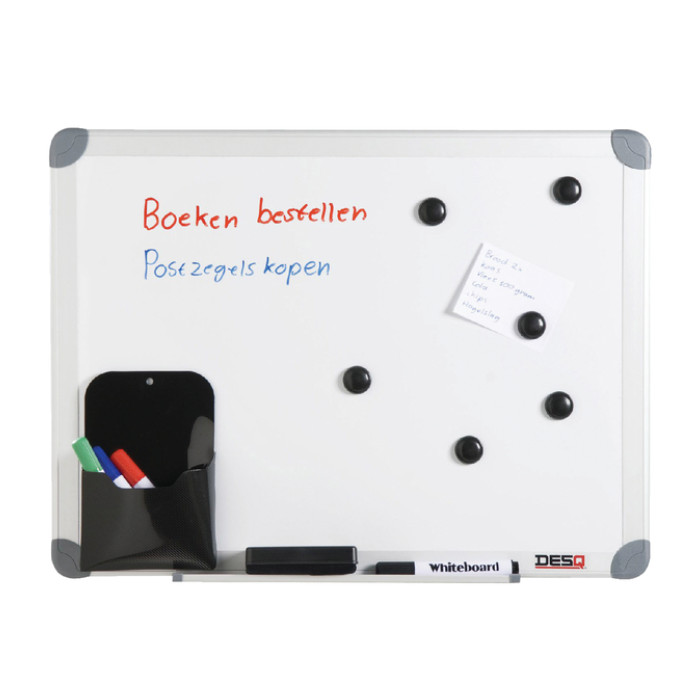 Whiteboard Desq 600x900mm in kunststof draagtas
