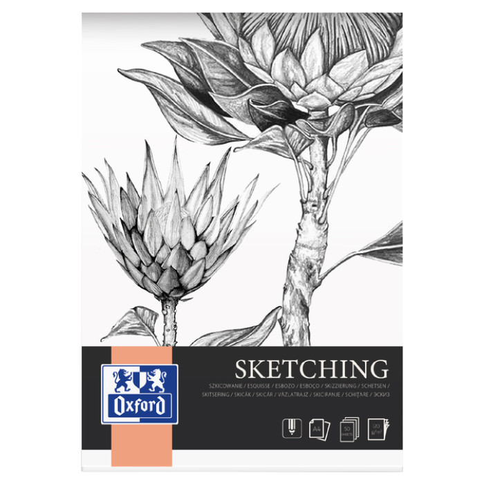 Tekenblok Oxford Sketching A4 50 vel 120 gram