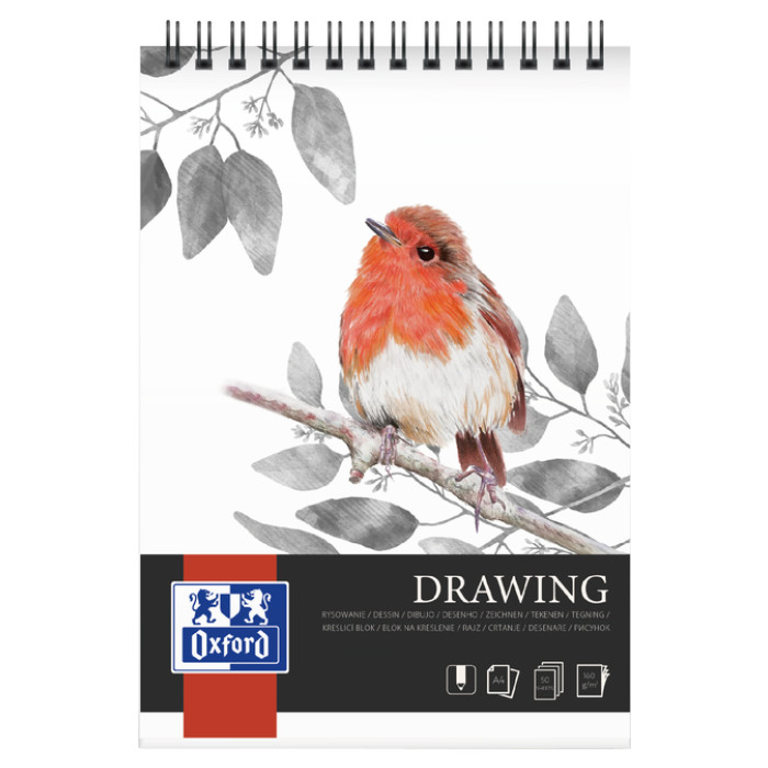 Tekenblok Oxford Drawing A4 50 vel 160 gram spiraal