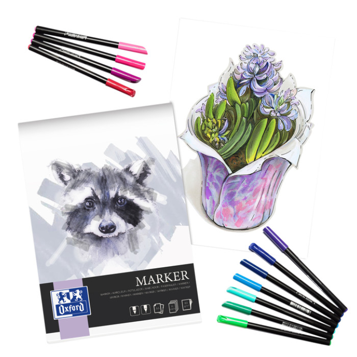 Tekenblok Oxford Marker A3 15 vel 180 gram