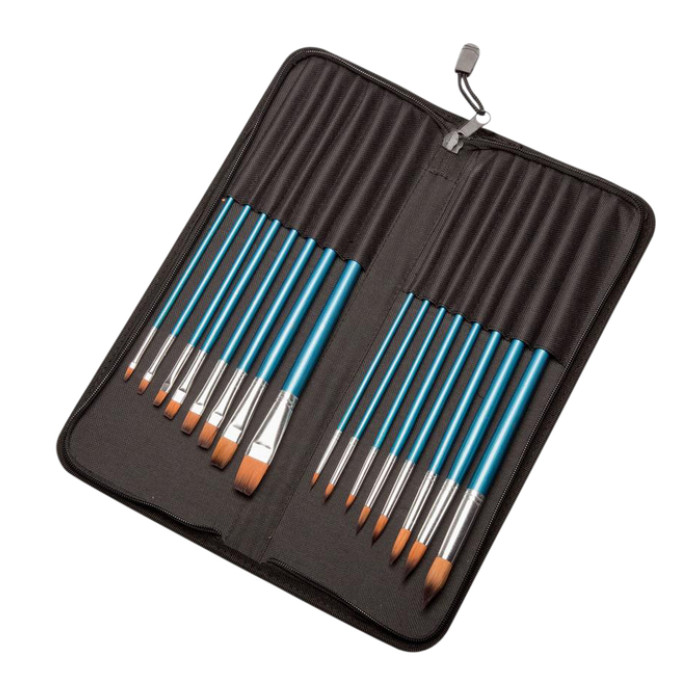 Kwasten set Conda synthetisch 16 stuks in etui