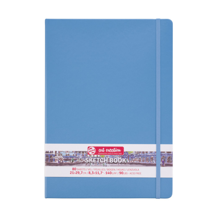 Schetsboek Talens Art Creation 80 witte vellen 140gr 210x300mm blauw