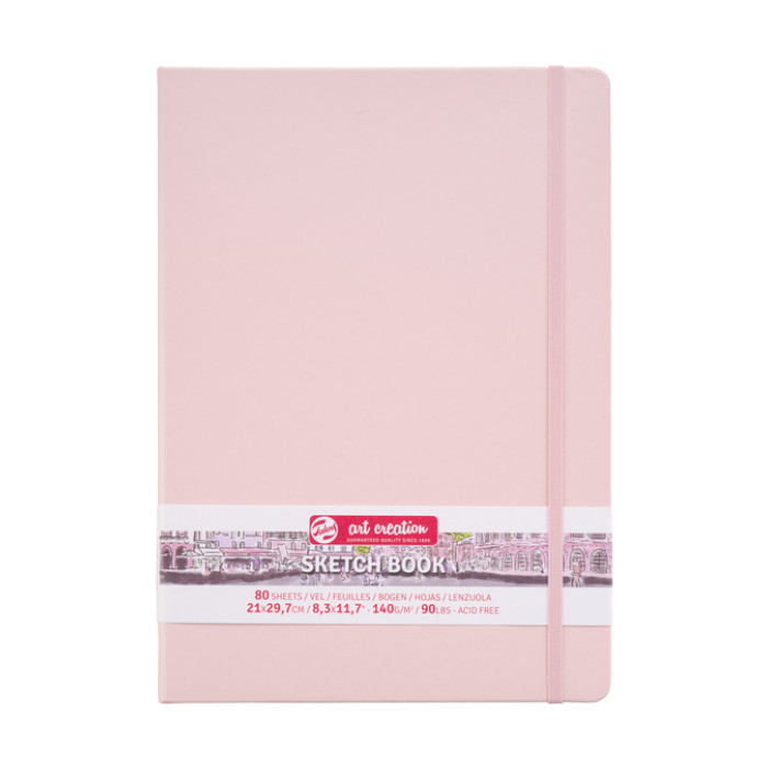 Schetsboek Talens Art Creation 80 witte vellen 140gr 210x300mm roze