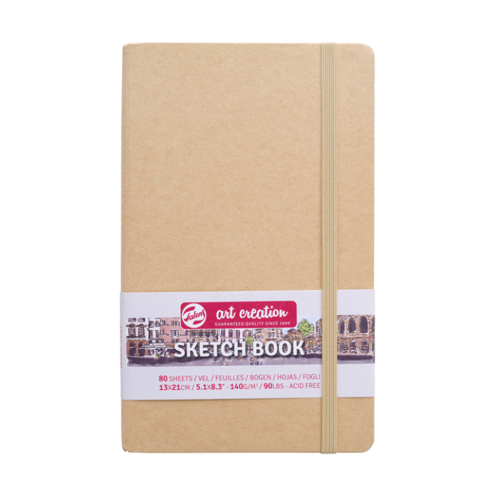 Schetsboek Talens Art Creation 80 witte vellen 140gr 130x210mm kraft