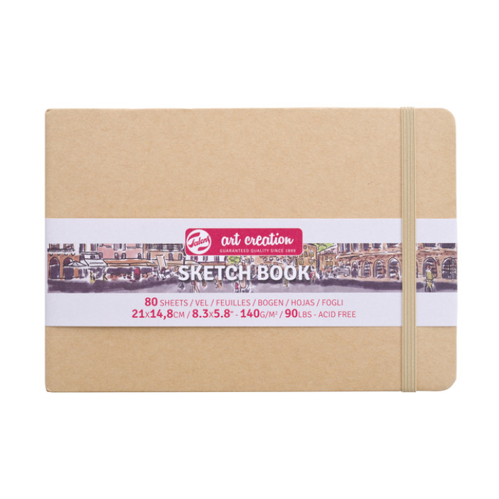 Schetsboek Talens Art Creation 80 witte vellen 140gr 210x150mm kraft