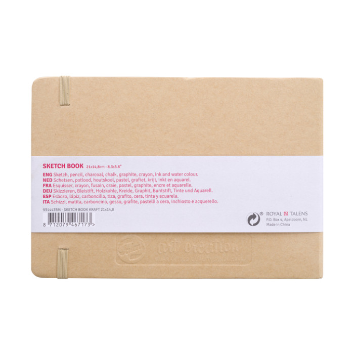 Schetsboek Talens Art Creation 80 witte vellen 140gr 210x150mm kraft
