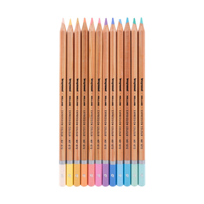 Kleurpotloden Bruynzeel Expression assorti pastel blik à 12 stuks