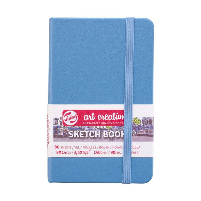 Schetsboek Talens Art Creation 80  vel 140gr 90x140mm lichtblauw