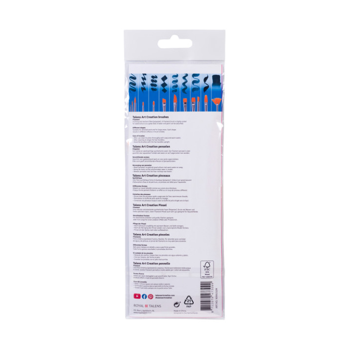 Penseel Talens Art Creation filament 12 stuks S