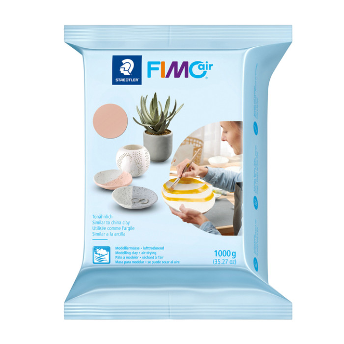 Boetseerklei Staedtler Fimo air 8101 1000 gram lichtroze