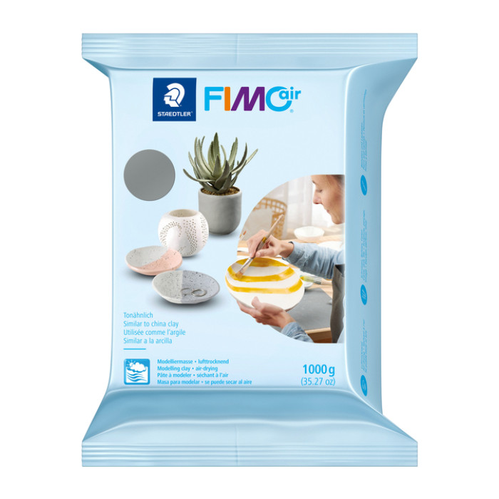 Boetseerklei Staedtler Fimo air 8101 1000 gram grijs