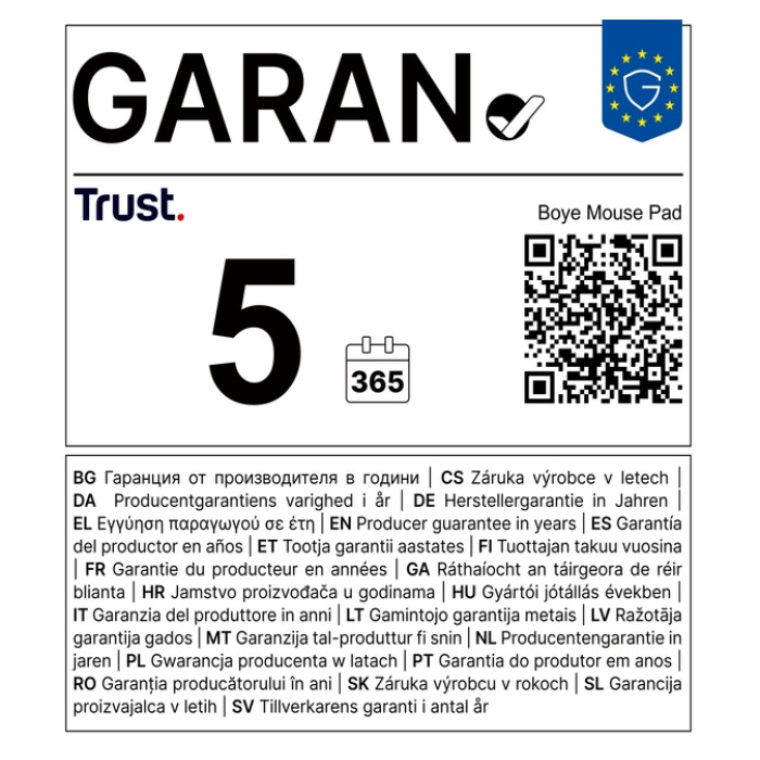 Muismat Trust Boye Eco zwart