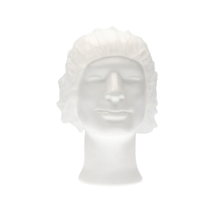 Haarnet CMT bouffant non-woven M 50cm PP wit 100 stuks