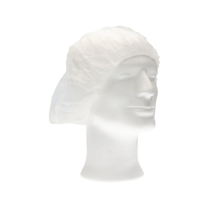 Haarnet CMT bouffant non-woven M 50cm PP wit 100 stuks