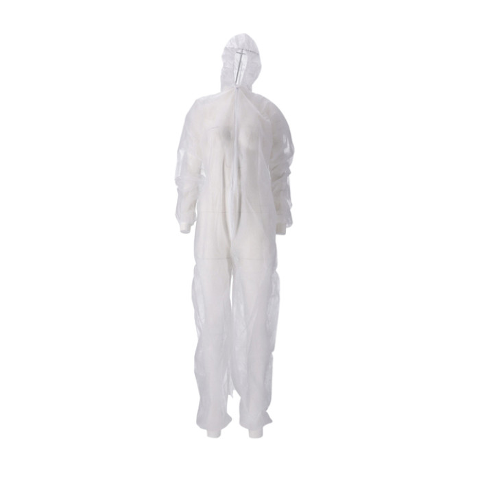 Overall CMT L non-woven ritssluiting PP wit 50 stuks