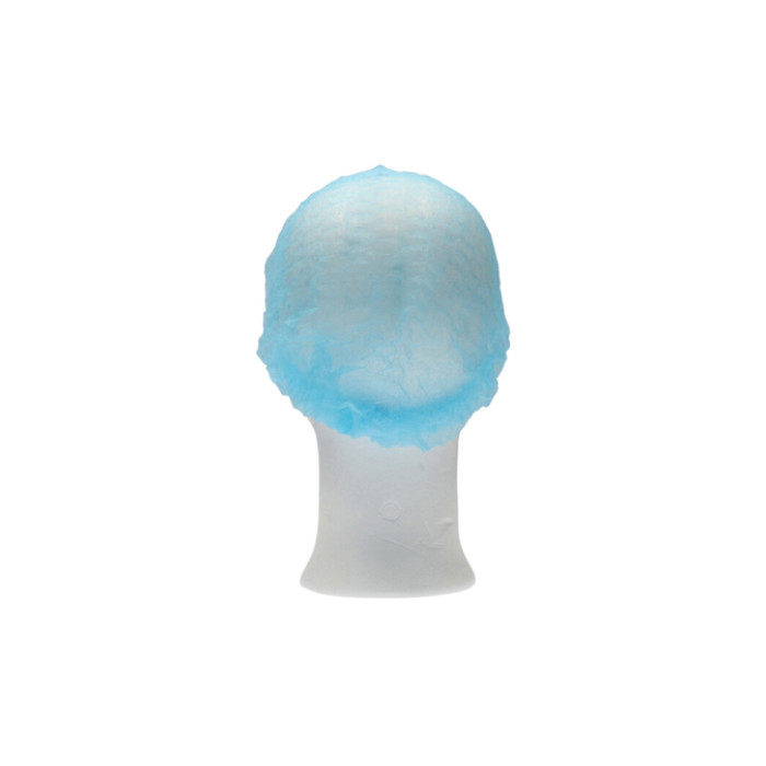 Haarnet CMT clip non-woven M 50cm PP blauw 100 stuks