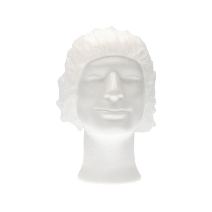 Haarnet CMT bouffant non-woven L 53cm PP wit 100 stuks
