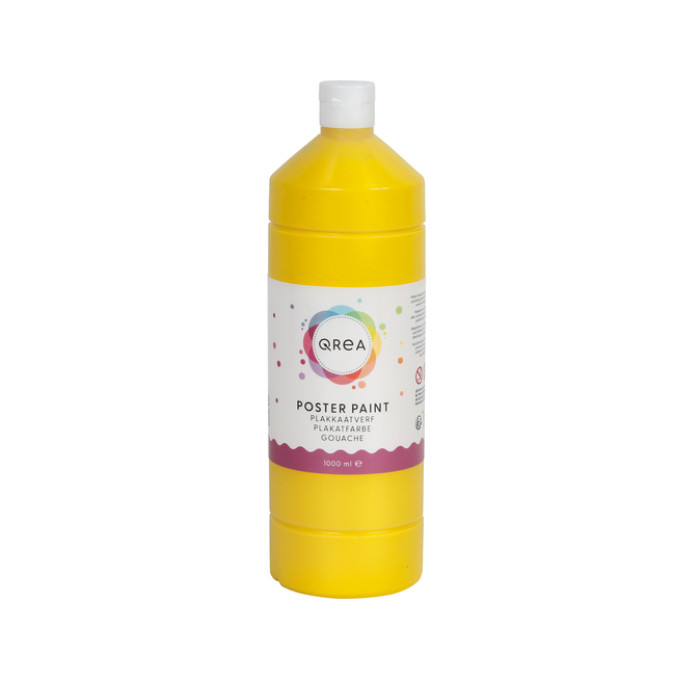 Plakkaatverf Qrea geel 1000ml