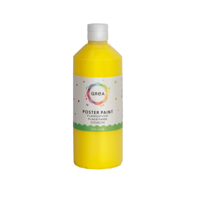 Plakkaatverf Qrea geel 500ml