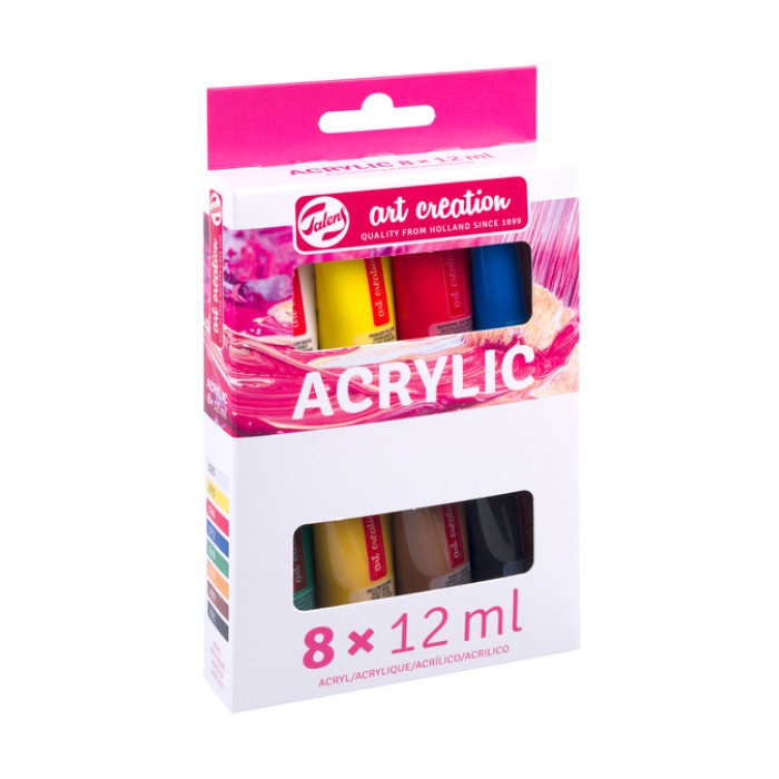 Acrylverf Talens Art Creation assorti 8 tubes à 12ml