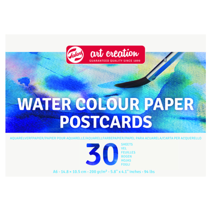 Aquarelverfpapier Talens Art Creation 30 vel 200gr 148x105mm blauw