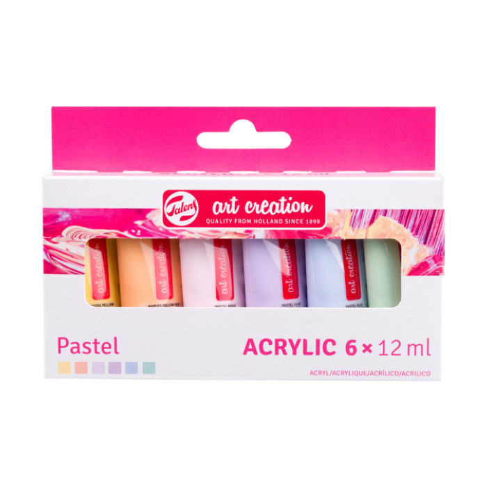 Acrylverf Talens Art Creation pastel assorti 6 tubes à 12ml