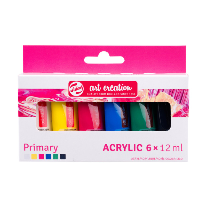 Acrylverf Talens Art Creation Primary assorti 6 tubes à 12ml