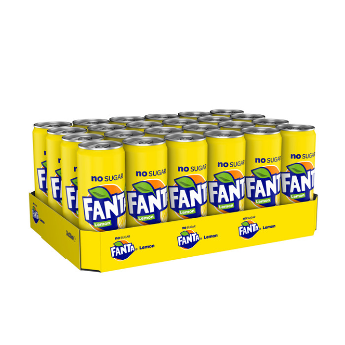 Frisdrank Fanta lemon zero blik 330ml