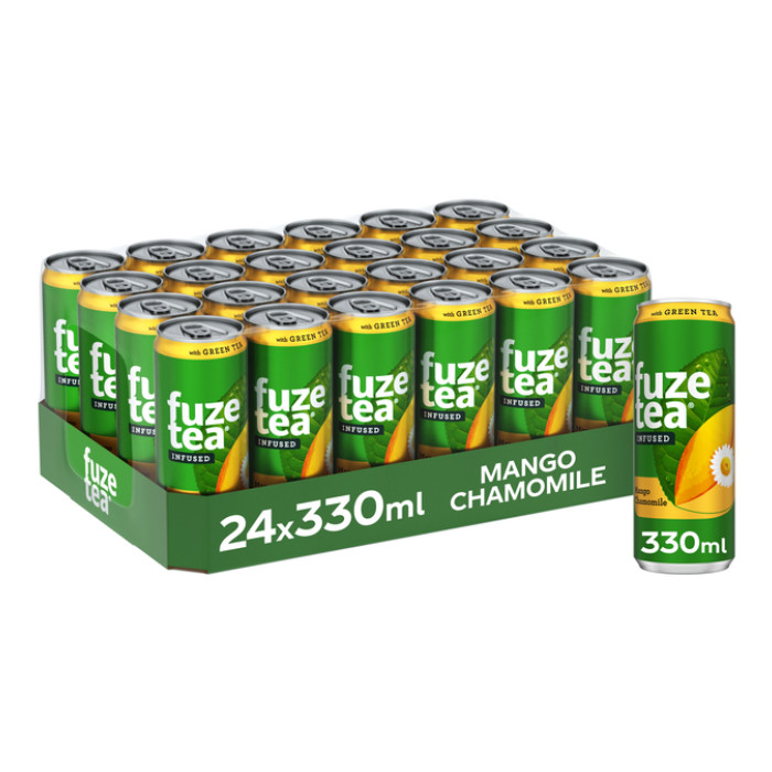 Frisdrank Fuze Tea Green Tea mango chamomile blik 330ml