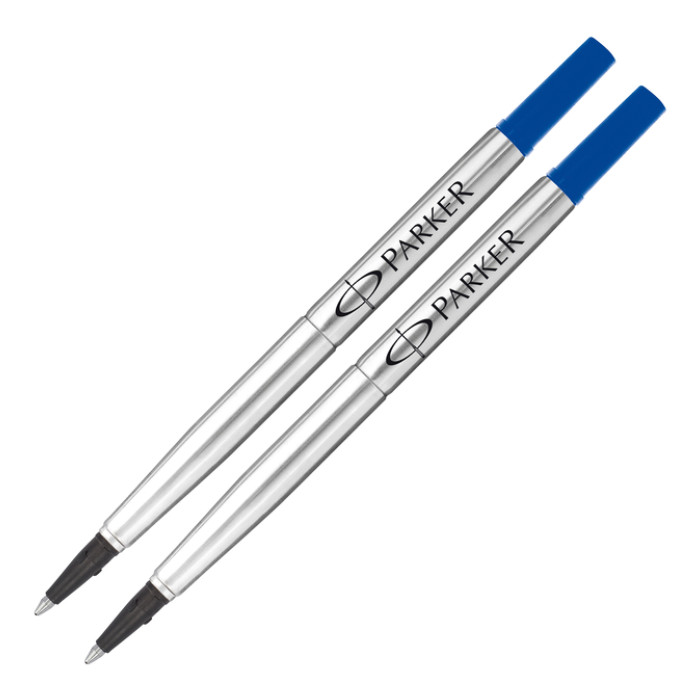 Rollerpenvulling Parker Quink medium blauw blister à 2 stuks