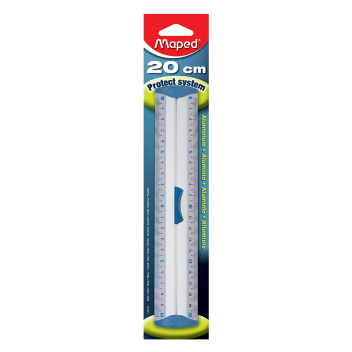 Liniaal Maped met handgreep 20cm aluminium