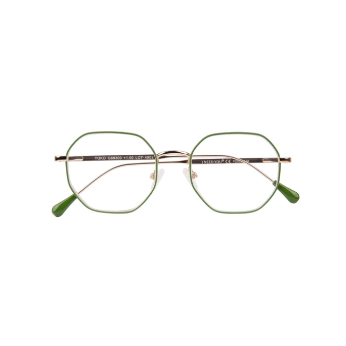Leesbril I Need You +3.00 dpt Yoko groen-goud