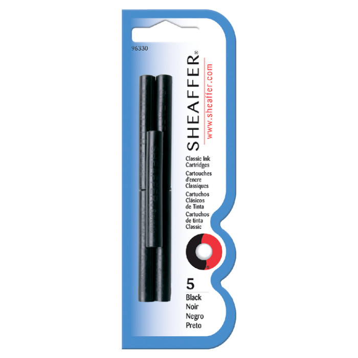Inktpatroon Sheaffer skrip classic zwart blister à 5 stuks