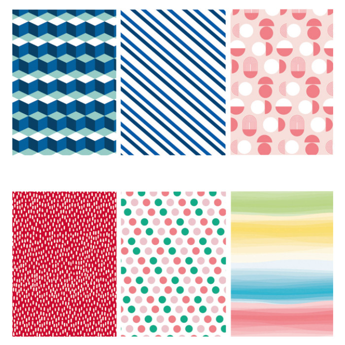 Inpakpapier IG Group Geo 200x70cm assorti
