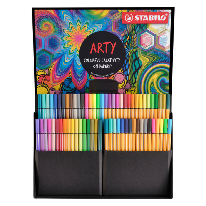 Fineliner STABILO point 88 & Pen 68  Arty creative ass luxe box 68st