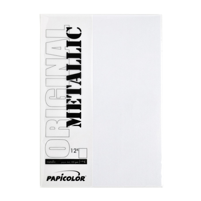 Kopieerpapier Papicolor A4 120gr 6 vel metallic parelwit