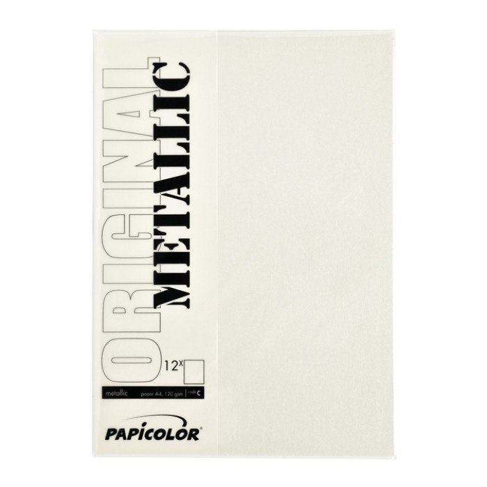 Kopieerpapier Papicolor A4 120gr 6 vel metallic ivoor