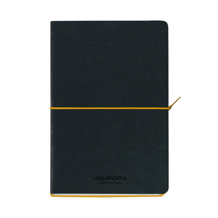 Notitieboek Aurora Tesoro A5 192blz lijn 80gr geel