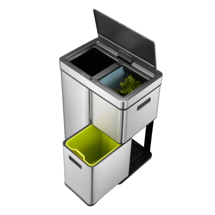 Afvalbak EKO Mirage Plus sensor 30liter en 2x15liter RVS