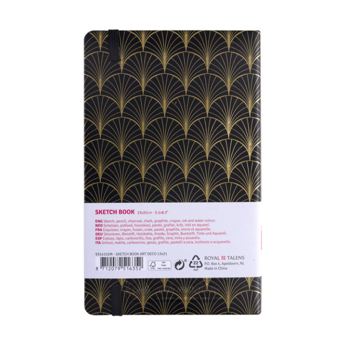 Schetsboek Talens Art Creation 80 vel 140gr 130x210mm art deco