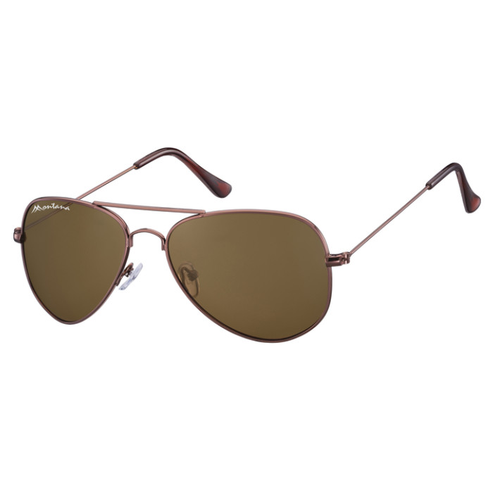 Zonnebril Montana met bruin glas en metalen pootje koffiekleur