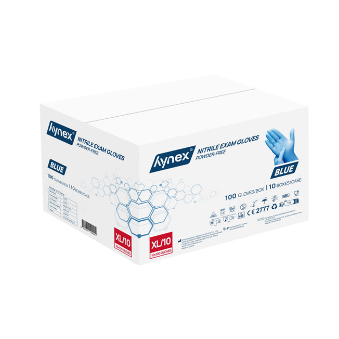 Handschoen Hynex nitril XL blauw 3.5g pak à 100 stuks