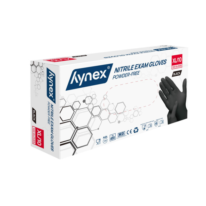 Handschoen Hynex nitril XL zwart 3.5g pak à 100 stuks