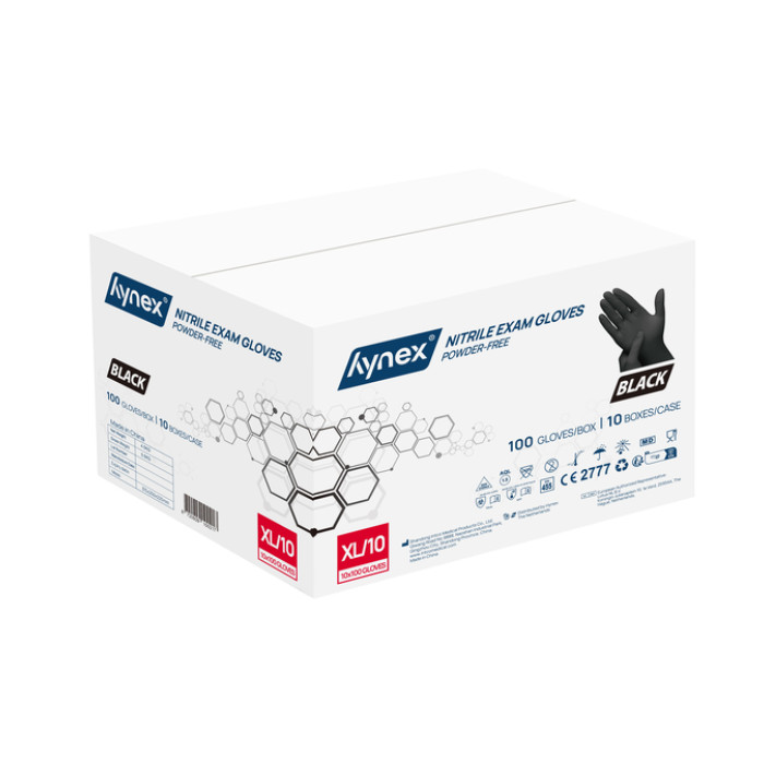 Handschoen Hynex nitril XL zwart 3.5g pak à 100 stuks