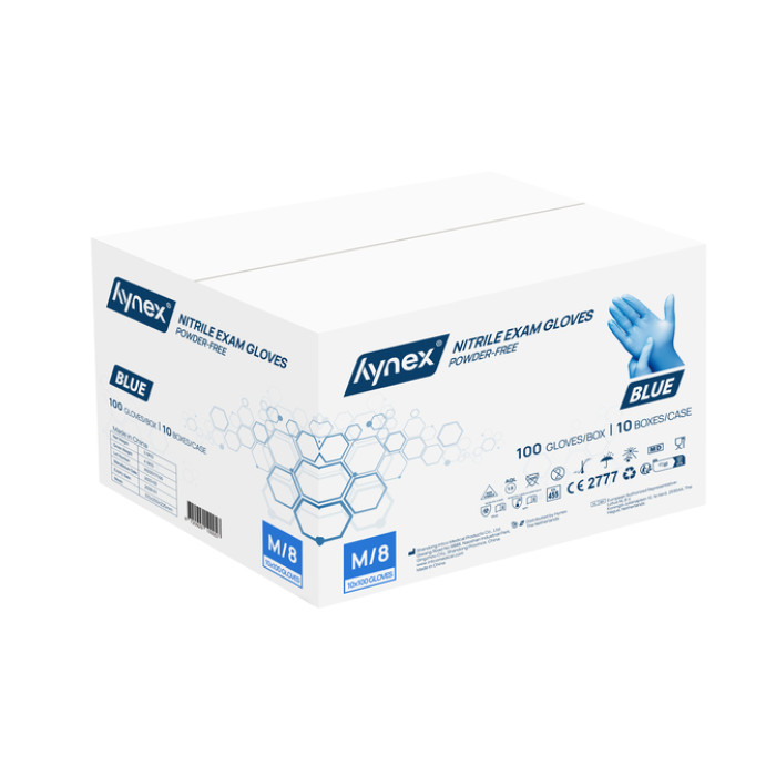 Handschoen Hynex nitril M blauw 3.5g pak à 100 stuks