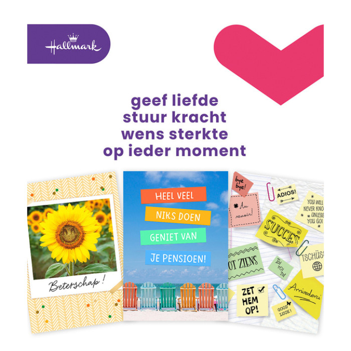 Wenskaart Hallmark Business Box zakelijke momenten A4 navulset à 8 stuks