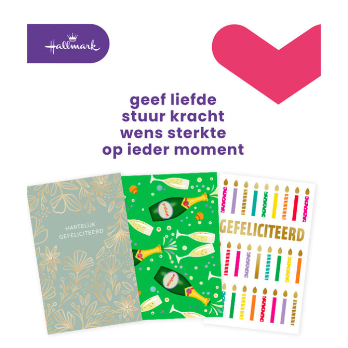 Wenskaart Hallmark Business Box verjaardag navulset à 6 stuks