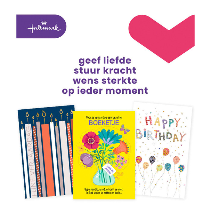 Wenskaart Hallmark Business Box verjaardag navulset à 12 stuks