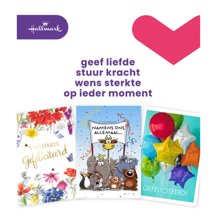 Wenskaart Hallmark Business Box verjaardag A4 navulset à 8 stuks